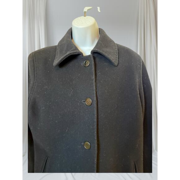 Marvin Richards Wool Cashmere Blend Black Coat 14P Made in Bulgaria - Picture 6 of 6